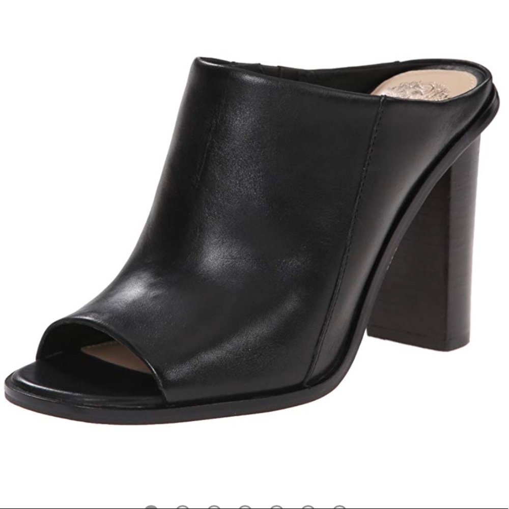 Black Vince Camuto heeled mules (size 7)